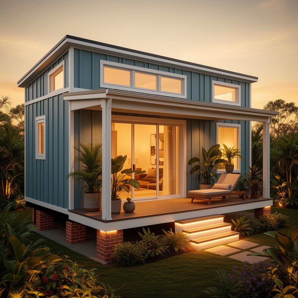 Interior of The Blue Ray, a luxury tiny home in Governor's Harbour