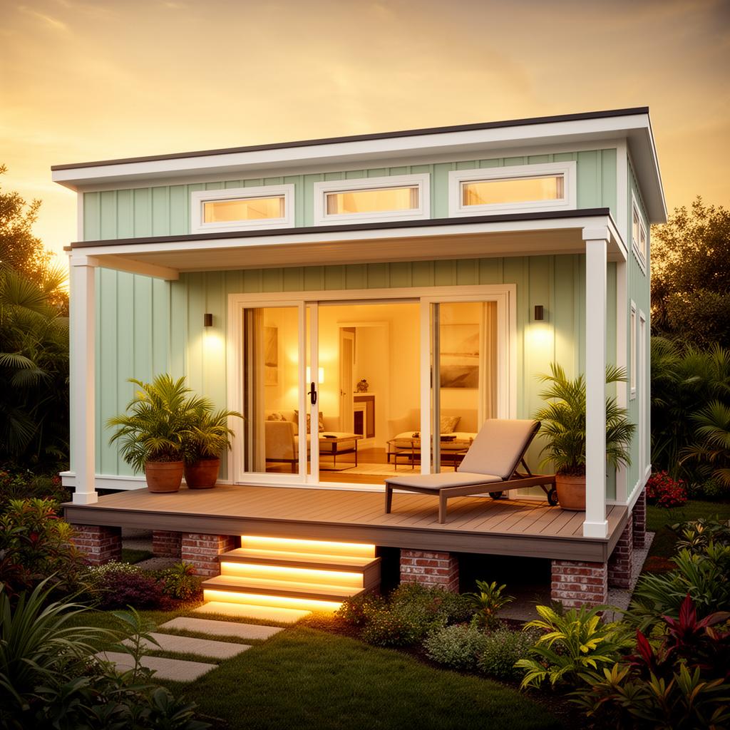 Interior of Seafoam Retreat, a luxury tiny home in Governor's Harbour